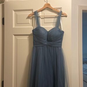 Azazie off the shoulder bridesmaid dress